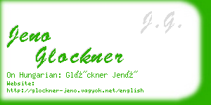 jeno glockner business card